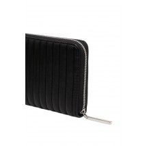 CALVIN KLEIN MINI LINE QUILT LG ZIP AROUND ΠΟΡΤΟΦΟΛΙ ΓΥΝΑΙΚΕΙΟ BLACK