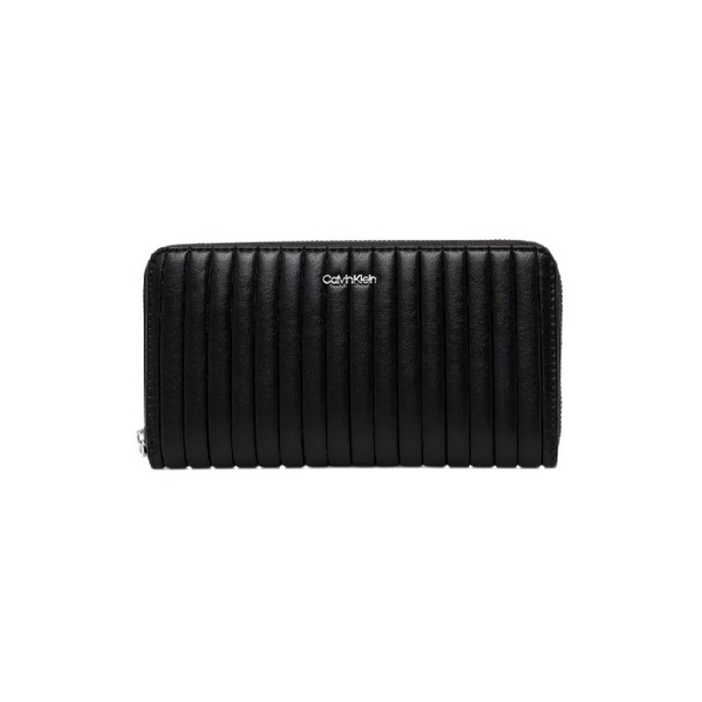 CALVIN KLEIN MINI LINE QUILT LG ZIP AROUND ΠΟΡΤΟΦΟΛΙ ΓΥΝΑΙΚΕΙΟ BLACK