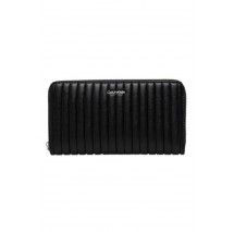 CALVIN KLEIN MINI LINE QUILT LG ZIP AROUND ΠΟΡΤΟΦΟΛΙ ΓΥΝΑΙΚΕΙΟ BLACK