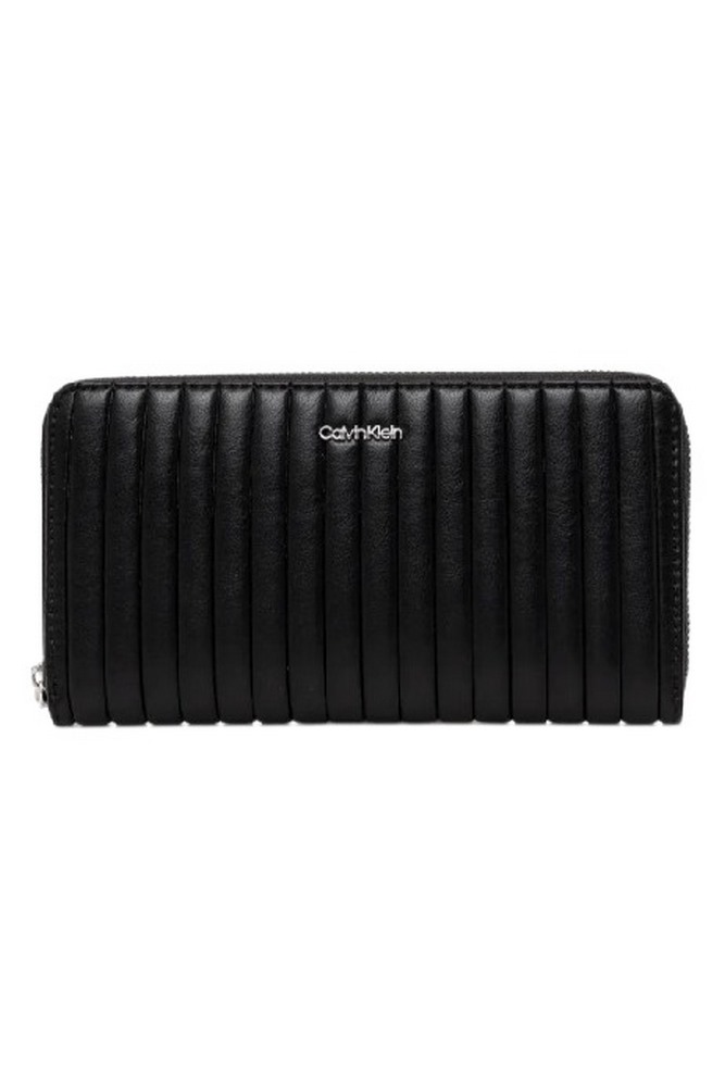 CALVIN KLEIN MINI LINE QUILT LG ZIP AROUND ΠΟΡΤΟΦΟΛΙ ΓΥΝΑΙΚΕΙΟ BLACK