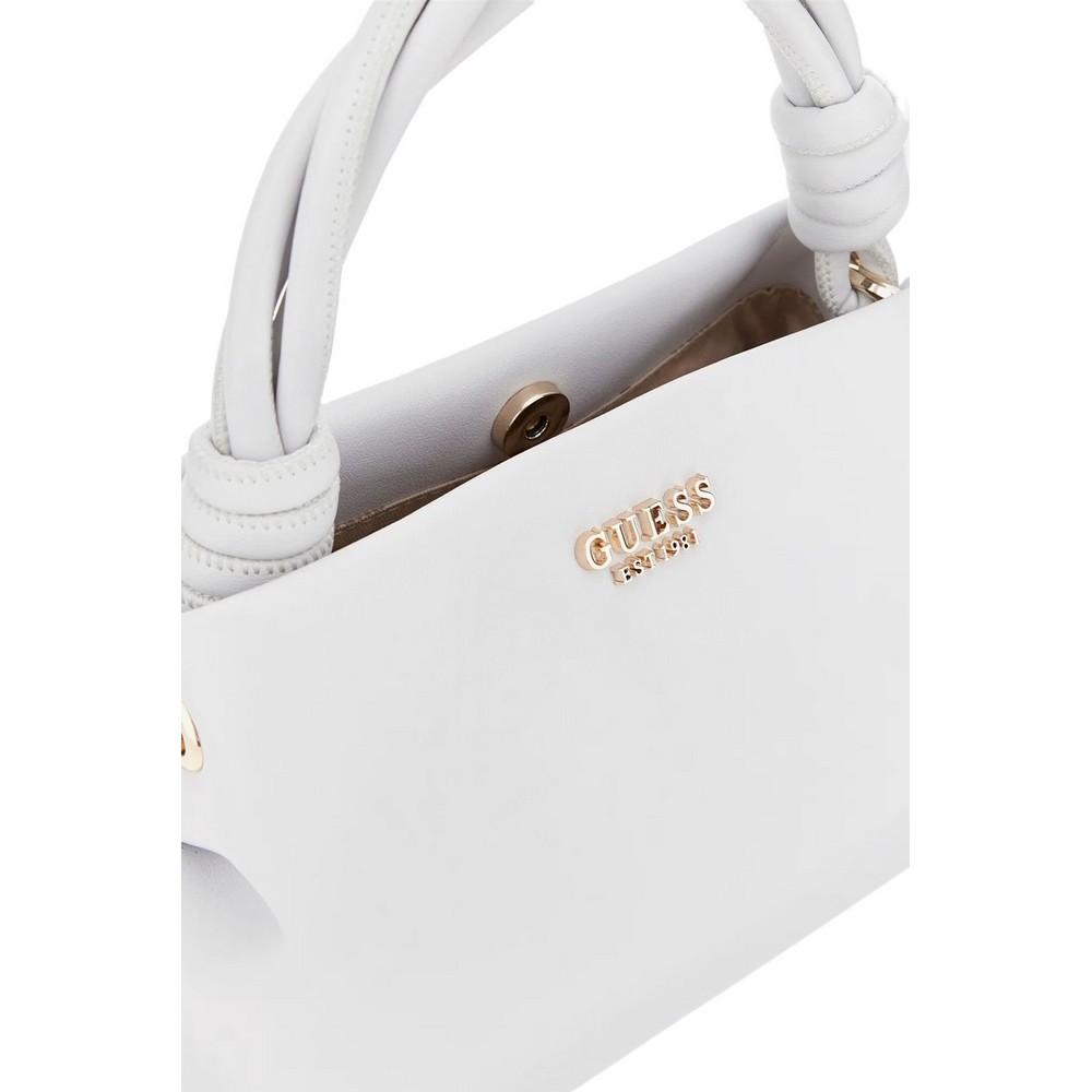 GUESS SANSA TOP HANDLE CROSSBODY ΤΣΑΝΤΑ ΓΥΝΑΙΚΕΙΑ WHITE