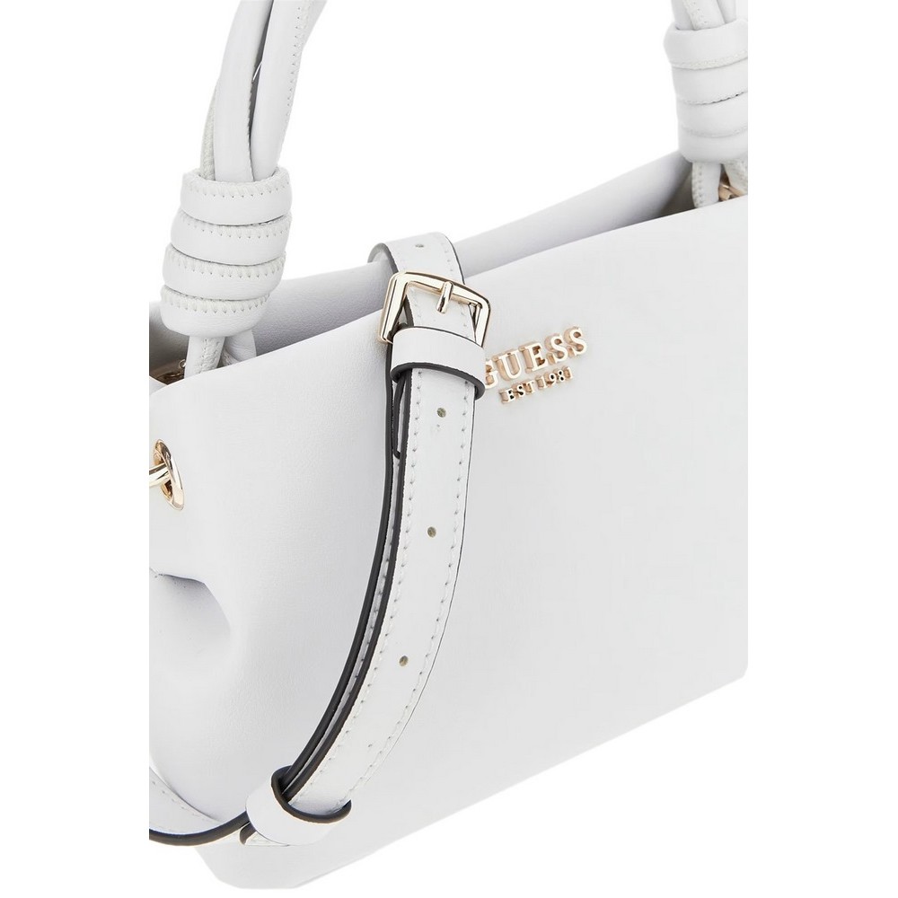 GUESS SANSA TOP HANDLE CROSSBODY ΤΣΑΝΤΑ ΓΥΝΑΙΚΕΙΑ WHITE