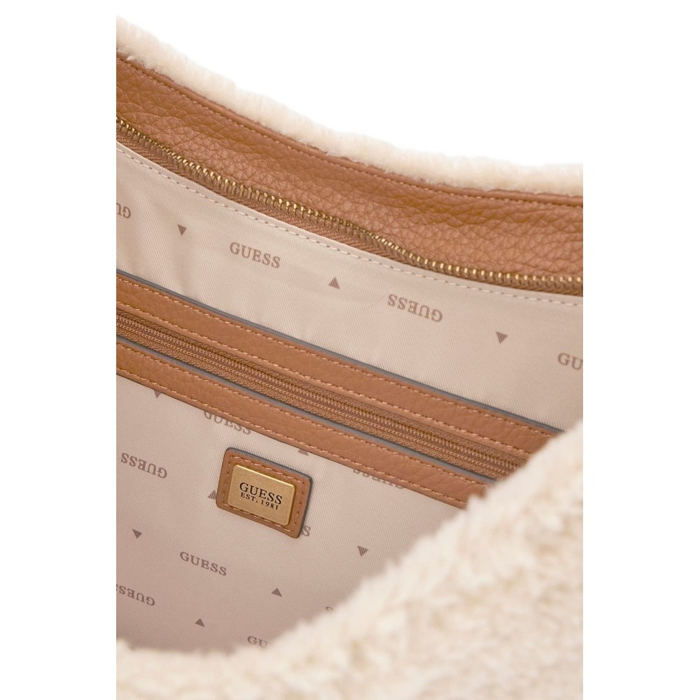GUESS CAMDEN SHOULDER BAG ΤΣΑΝΤΑ ΓΥΝΑΙΚΕΙΑ NATURAL