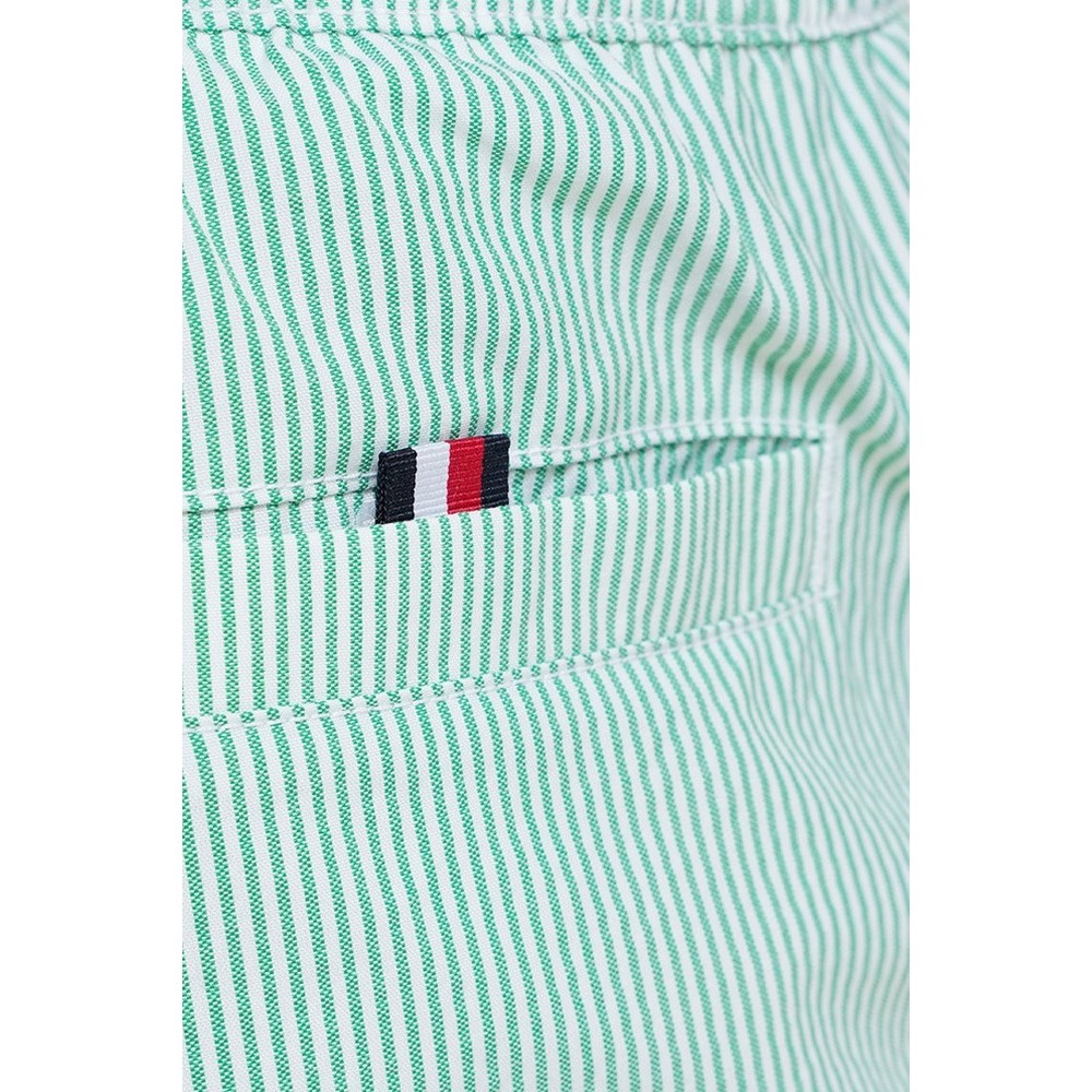 TOMMY HILFIGER MEDIUM DRAWSTRING STRIPE ΜΑΓΙΟ ΑΝΔΡΙΚΟ GREEN