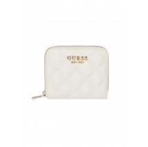 GUESS GIULLY SLG SMALL ZIP AROUND ΠΟΡΤΟΦΟΛΙ ΓΥΝΑΙΚΕΙΟ OFF WHITE
