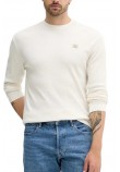 CALVIN KLEIN JEANS WAFFLE BADGE CREWNK TEE ΜΠΛΟΥΖΑ ΑΝΔΡΙΚΗ OFF WHITE