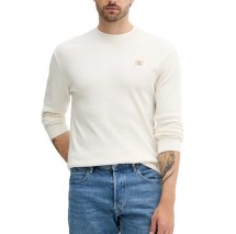 CALVIN KLEIN JEANS WAFFLE BADGE CREWNK TEE ΜΠΛΟΥΖΑ ΑΝΔΡΙΚΗ OFF WHITE