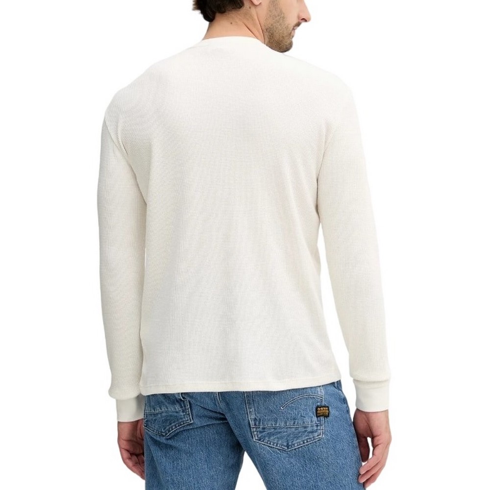 CALVIN KLEIN JEANS WAFFLE BADGE CREWNK TEE ΜΠΛΟΥΖΑ ΑΝΔΡΙΚΗ OFF WHITE