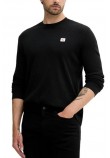 CALVIN KLEIN JEANS WAFFLE BADGE CREWNK TEE ΜΠΛΟΥΖΑ ΑΝΔΡΙΚΗ BLACK