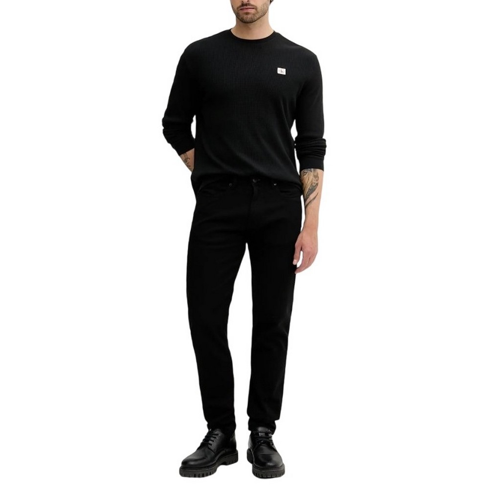 CALVIN KLEIN JEANS WAFFLE BADGE CREWNK TEE ΜΠΛΟΥΖΑ ΑΝΔΡΙΚΗ BLACK