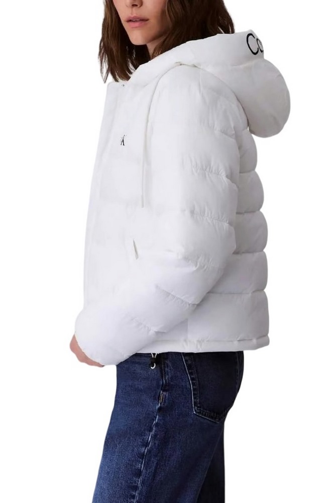 CALVIN KLEIN JEANS LIGHTWEIGHT LOGO PUFFER ΜΠΟΥΦΑΝ ΓΥΝΑΙΚΕΙΟ WHITE