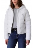 CALVIN KLEIN JEANS LIGHTWEIGHT LOGO PUFFER ΜΠΟΥΦΑΝ ΓΥΝΑΙΚΕΙΟ WHITE