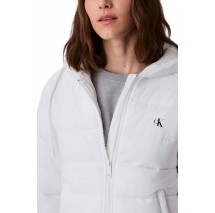 CALVIN KLEIN JEANS LIGHTWEIGHT LOGO PUFFER ΜΠΟΥΦΑΝ ΓΥΝΑΙΚΕΙΟ WHITE