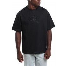 CALVIN KLEIN JEANS HI LOW EMB 16S JERSEY CN TEE T-SHIRT ΜΠΛΟΥΖΑ ΑΝΔΡΙΚΗ BLACK
