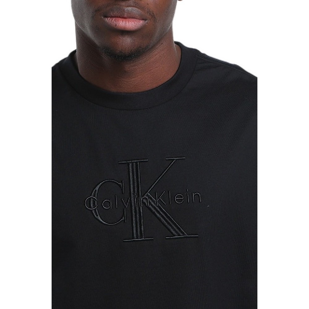 CALVIN KLEIN JEANS HI LOW EMB 16S JERSEY CN TEE T-SHIRT ΜΠΛΟΥΖΑ ΑΝΔΡΙΚΗ BLACK