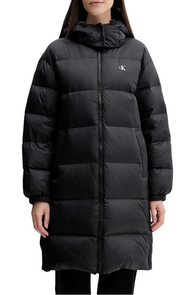 TOMMY JEANS ESSENTIAL MIDWEIGHT LONG PUFFER ΜΠΟΥΦΑΝ ΓΥΝΑΙΚΕΙΟ BLACK