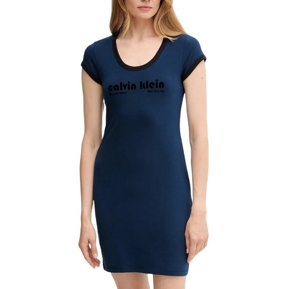 CALVIN KLEIN JEANS PM C GRPHC SCP ΦΟΡΕΜΑ ΓΥΝΑΙΚΕΙΟ BLUE