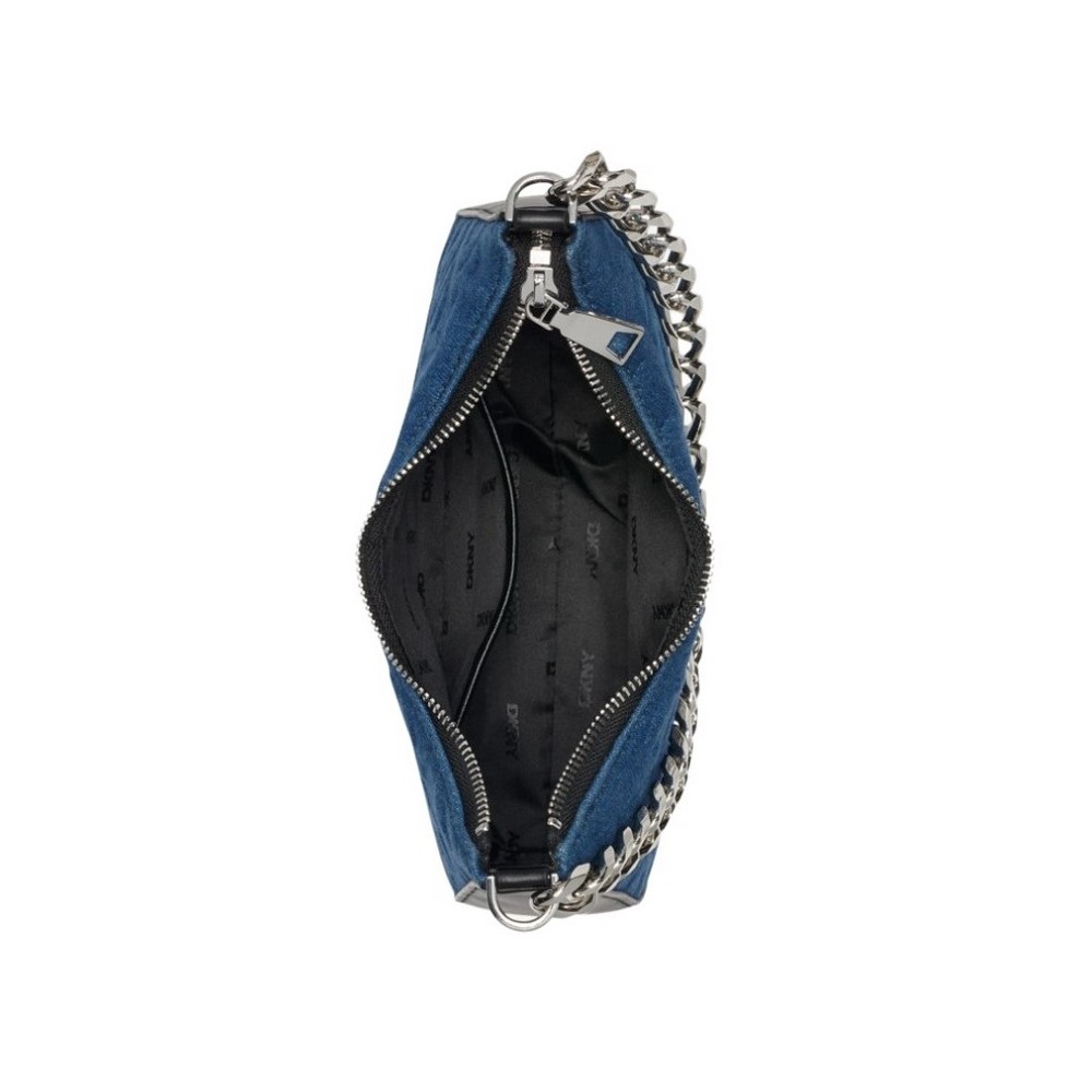 DKNY  JENNA CROSS BODY HANDBAG R52EVI10 ΤΣΑΝΤΑ ΓΥΝΑΙΚΕΙΑ BLUΕ DENIM