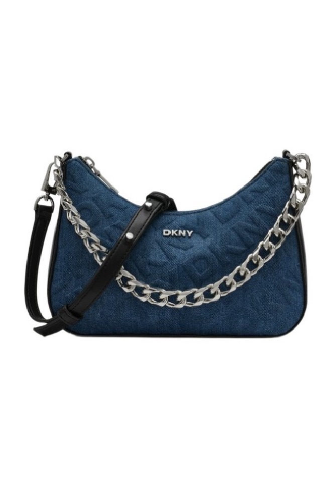 DKNY  JENNA CROSS BODY HANDBAG R52EVI10 ΤΣΑΝΤΑ ΓΥΝΑΙΚΕΙΑ BLUΕ DENIM