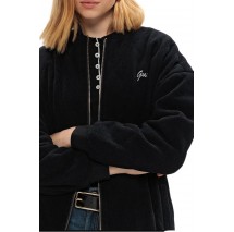 GUESS PAULINA VELVET-RIB PUFFER JKT ΜΠΟΥΦΑΝ ΓΥΝΑΙΚΕΙΟ BLACK