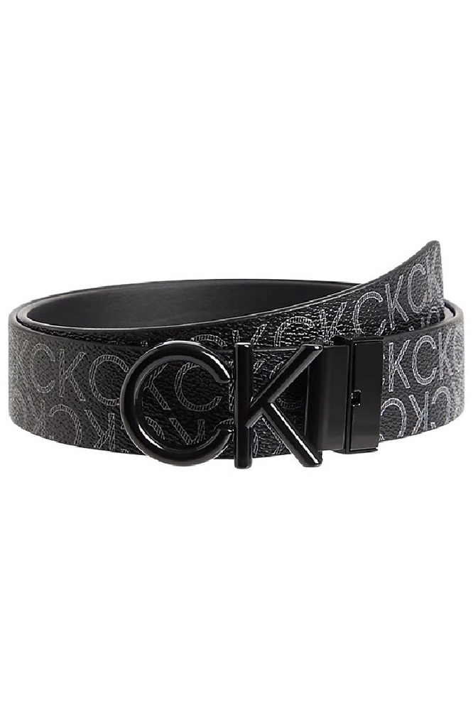 CALVIN KLEIN JEANS ADJ/REV CK METAL BOMBE MONO 35MM ΖΩΝΗ ΑΝΔΡΙΚΗ BLACK