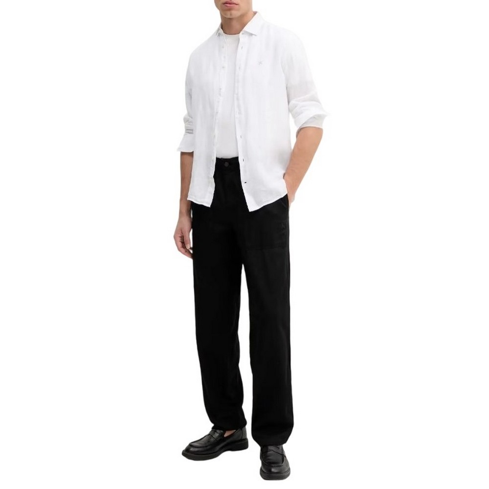 CALVIN KLEIN JEANS LINEN PANT ΠΑΝΤΕΛΟΝΙ ΑΝΔΡΙΚΟ BLACK
