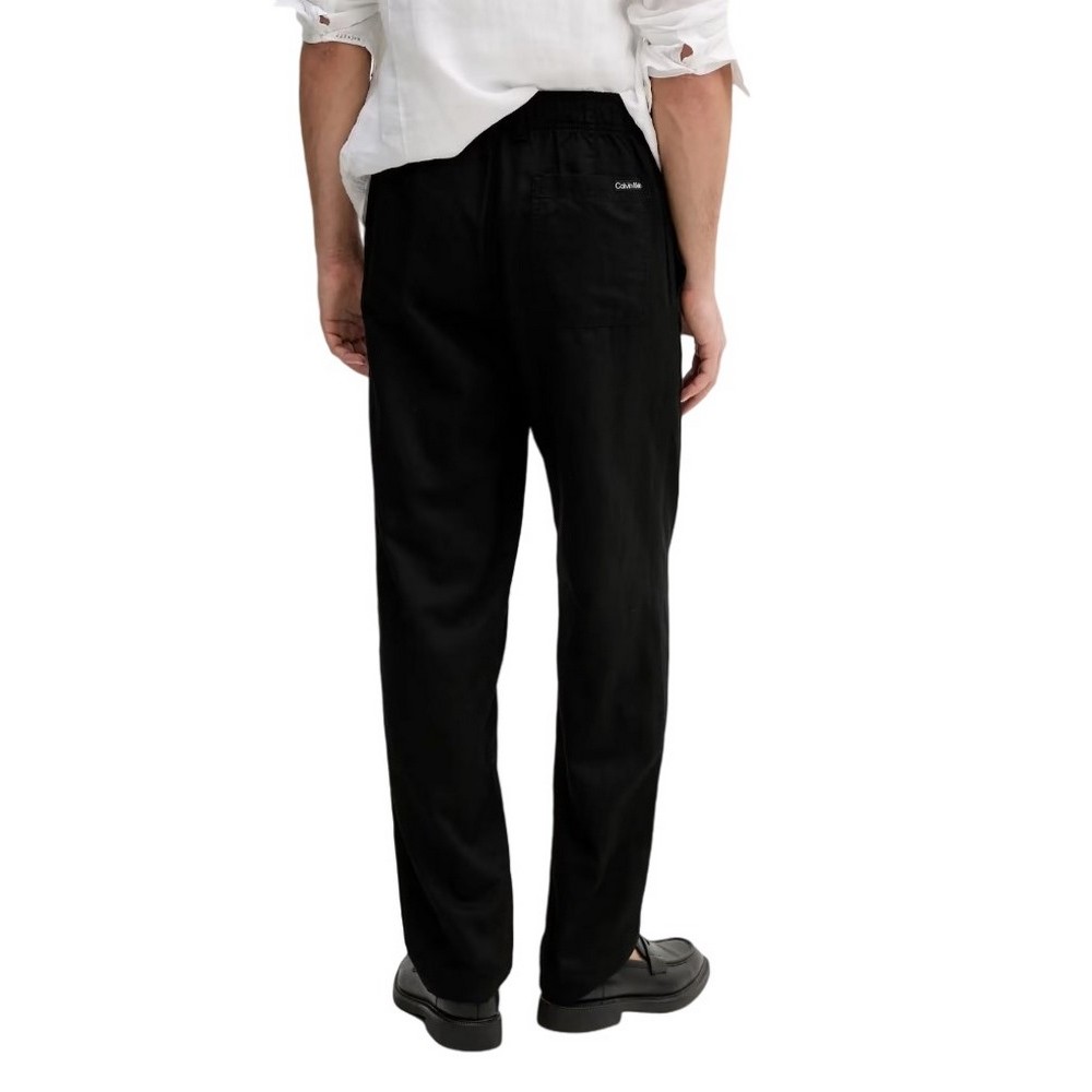 CALVIN KLEIN JEANS LINEN PANT ΠΑΝΤΕΛΟΝΙ ΑΝΔΡΙΚΟ BLACK