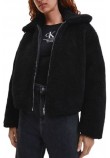 CALVIN KLEIN JEANS BACK CK SHERPA SHORT JACKET ΜΠΟΥΦΑΝ ΓΥΝΑΙΚΕΙΟ BLACK