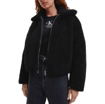 CALVIN KLEIN JEANS BACK CK SHERPA SHORT JACKET ΜΠΟΥΦΑΝ ΓΥΝΑΙΚΕΙΟ BLACK