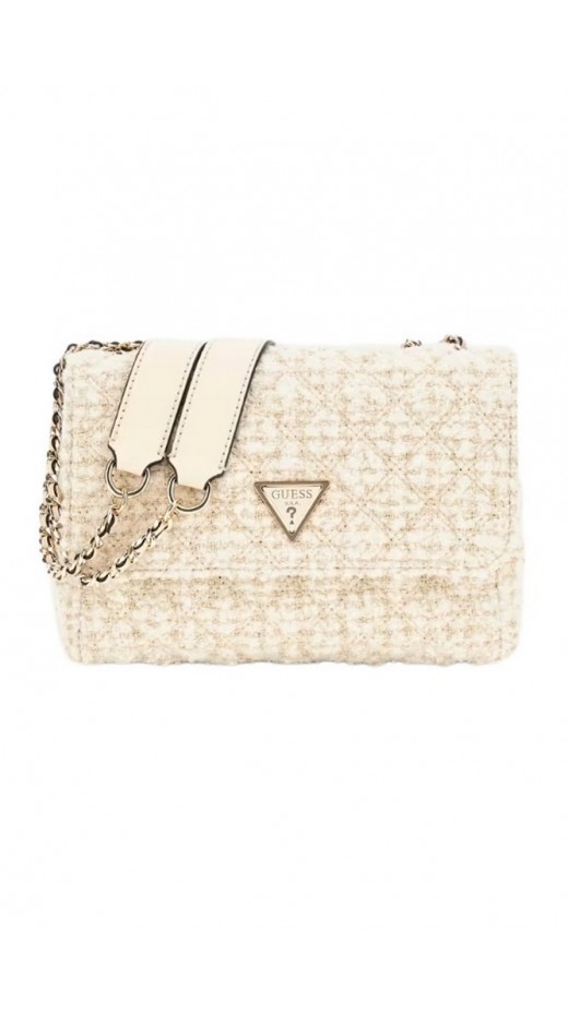 GUESS GIULLY 2 COMP CONVERTIBLE FLAP ΤΣΑΝΤΑ ΓΥΝΑΙΚΕΙΑ IVORY