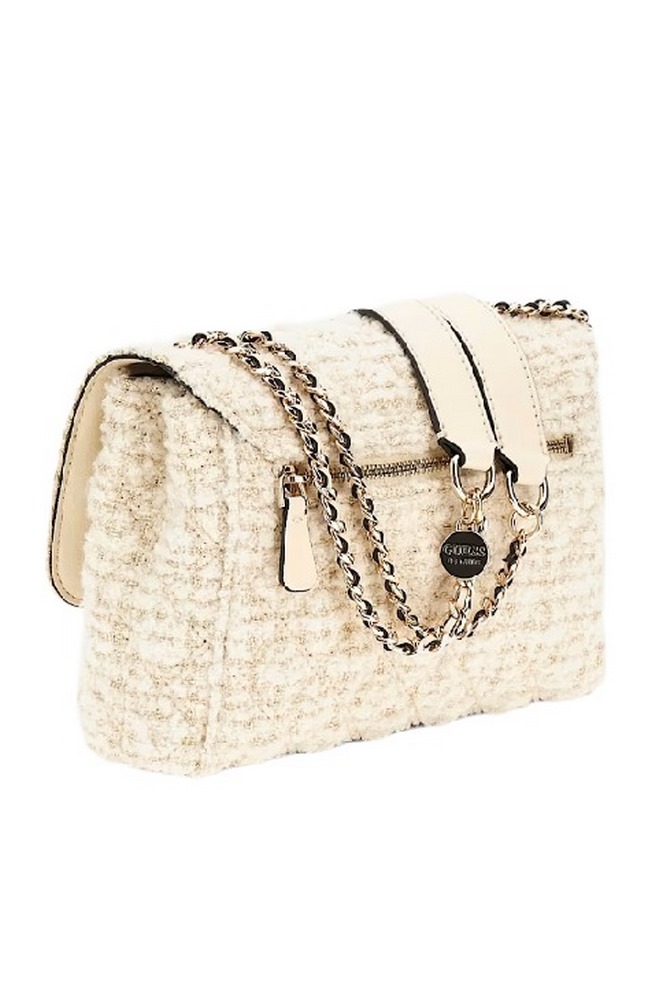 GUESS GIULLY 2 COMP CONVERTIBLE FLAP ΤΣΑΝΤΑ ΓΥΝΑΙΚΕΙΑ IVORY