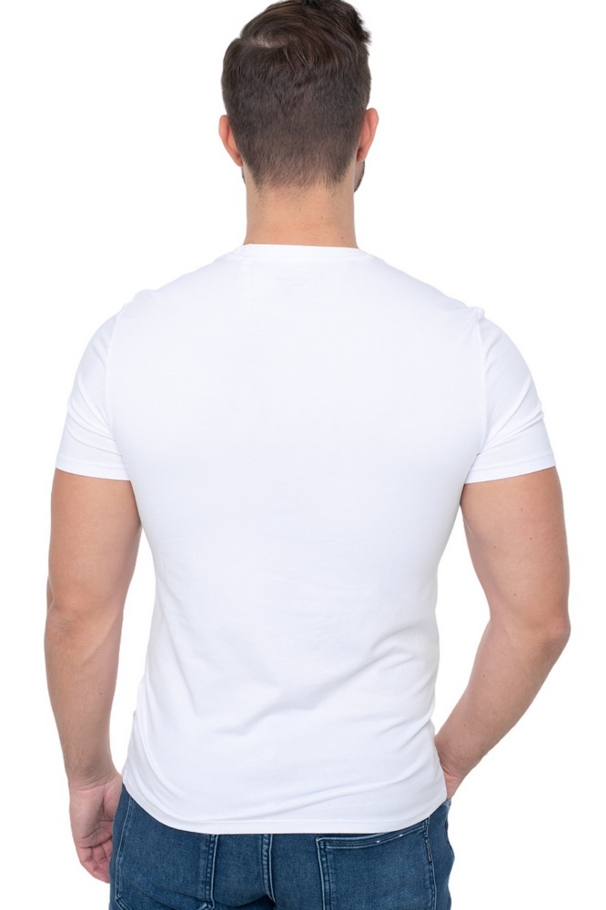 GUESS JEANS SLIM FIT SINGLE CN TEE ΕΣΩΡΟΥΧΟ T-SHIRT ΜΠΛΟΥΖΑ ΑΝΔΡΙΚΗ WHITE