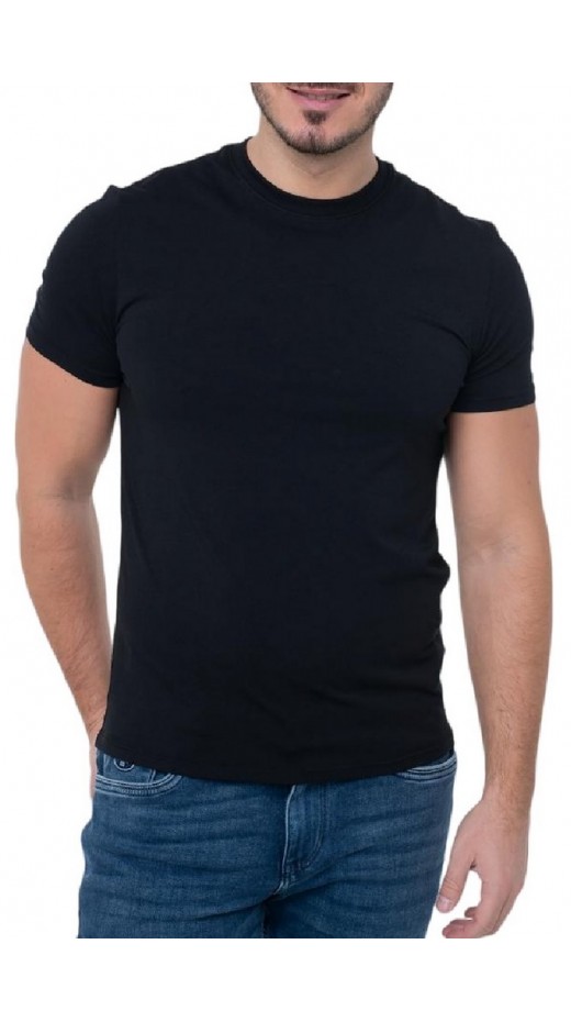 GUESS JEANS SLIM FIT SINGLE CN TEE ΕΣΩΡΟΥΧΟ T-SHIRT ΜΠΛΟΥΖΑ ΑΝΔΡΙΚΗ BLACK