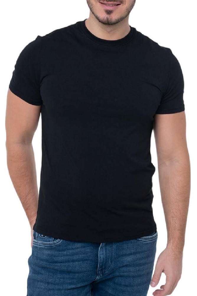 GUESS JEANS SLIM FIT SINGLE CN TEE ΕΣΩΡΟΥΧΟ T-SHIRT ΜΠΛΟΥΖΑ ΑΝΔΡΙΚΗ BLACK