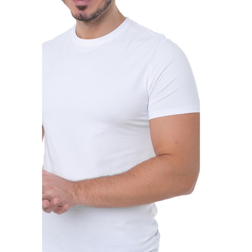 GUESS JEANS SLIM FIT SINGLE CN TEE ΕΣΩΡΟΥΧΟ T-SHIRT ΜΠΛΟΥΖΑ ΑΝΔΡΙΚΗ WHITE