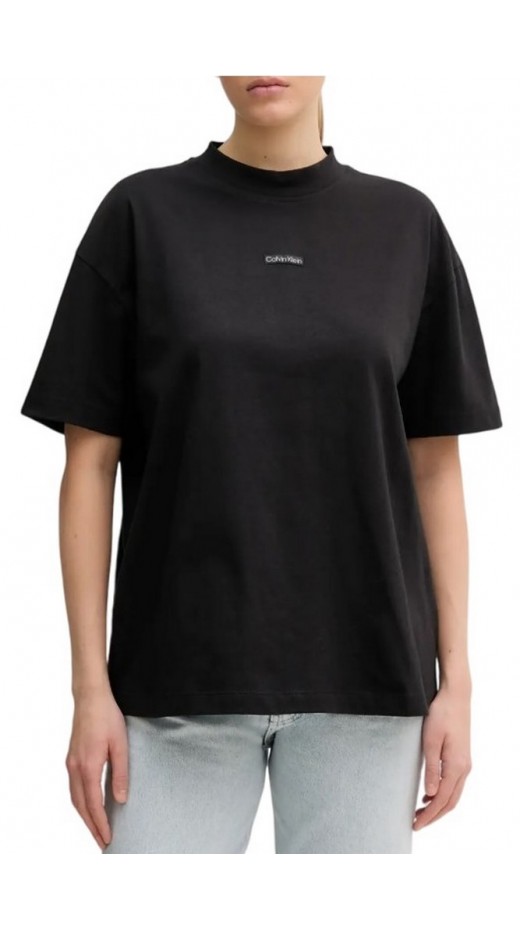 CALVIN KLEIN JEANS PLACED INSTITUTIONAL BF TEE T-SHIRT ΜΠΛΟΥΖΑ ΓΥΝΑΙΚΕΙΑ BLACK