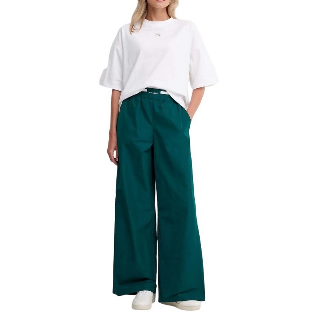 CALVIN KLEIN TAFFETA LOGO WB TRACK PANT ΠΑΝΤΕΛΟΝΙ ΓΥΝΑΙΚΕΙΟ PETROL