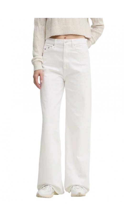 TOMMY JEANS CLAIRE HR WD ΠΑΝΤΕΛΟΝΙ ΓΥΝΑΙΚΕΙΟ WHITE