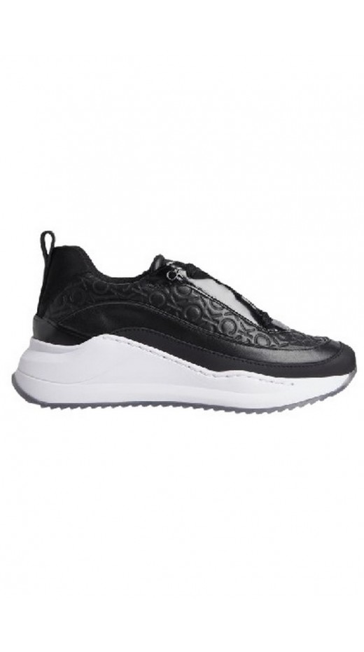 CALVIN KLEIN JEANS CHUNKY INTERNAL WEDGE MONO MIX ΠΑΠΟΥΤΣΙ ΓΥΝΑΙΚΕΙΟ BLACK