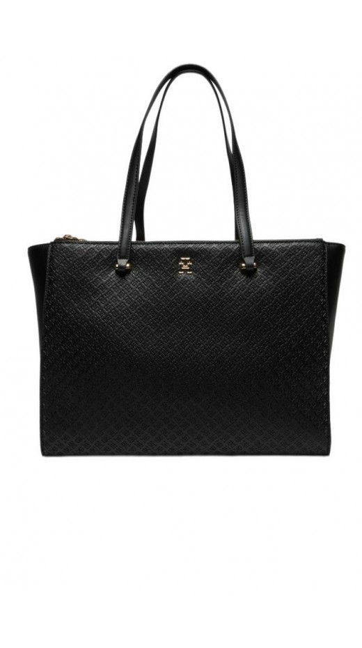 TOMMY HILFIGER  ETERNITY TOTE MONO ΤΣΑΝΤΑ ΓΥΝΑΙΚΕΙΑ BLACK