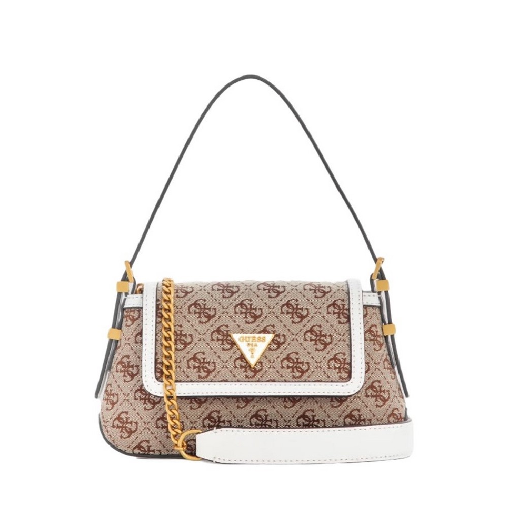 GUESS DESIDERIA MINI FLAP SHLDR BAG ΤΣΑΝΤΑ ΓΥΝΑΙΚΕΙΑ BEIGE