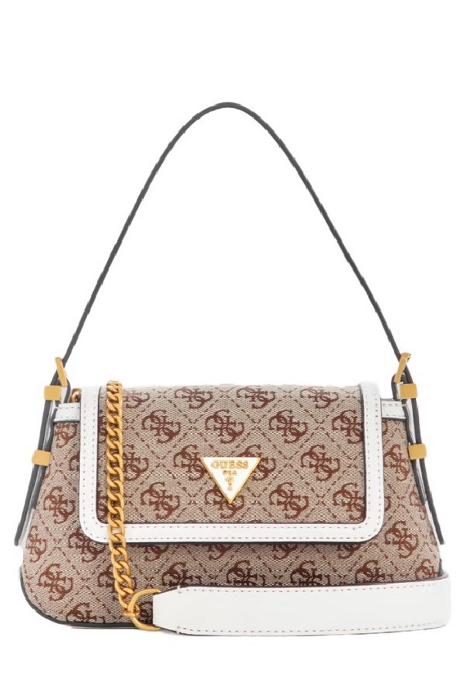 GUESS DESIDERIA MINI FLAP SHLDR BAG ΤΣΑΝΤΑ ΓΥΝΑΙΚΕΙΑ BEIGE