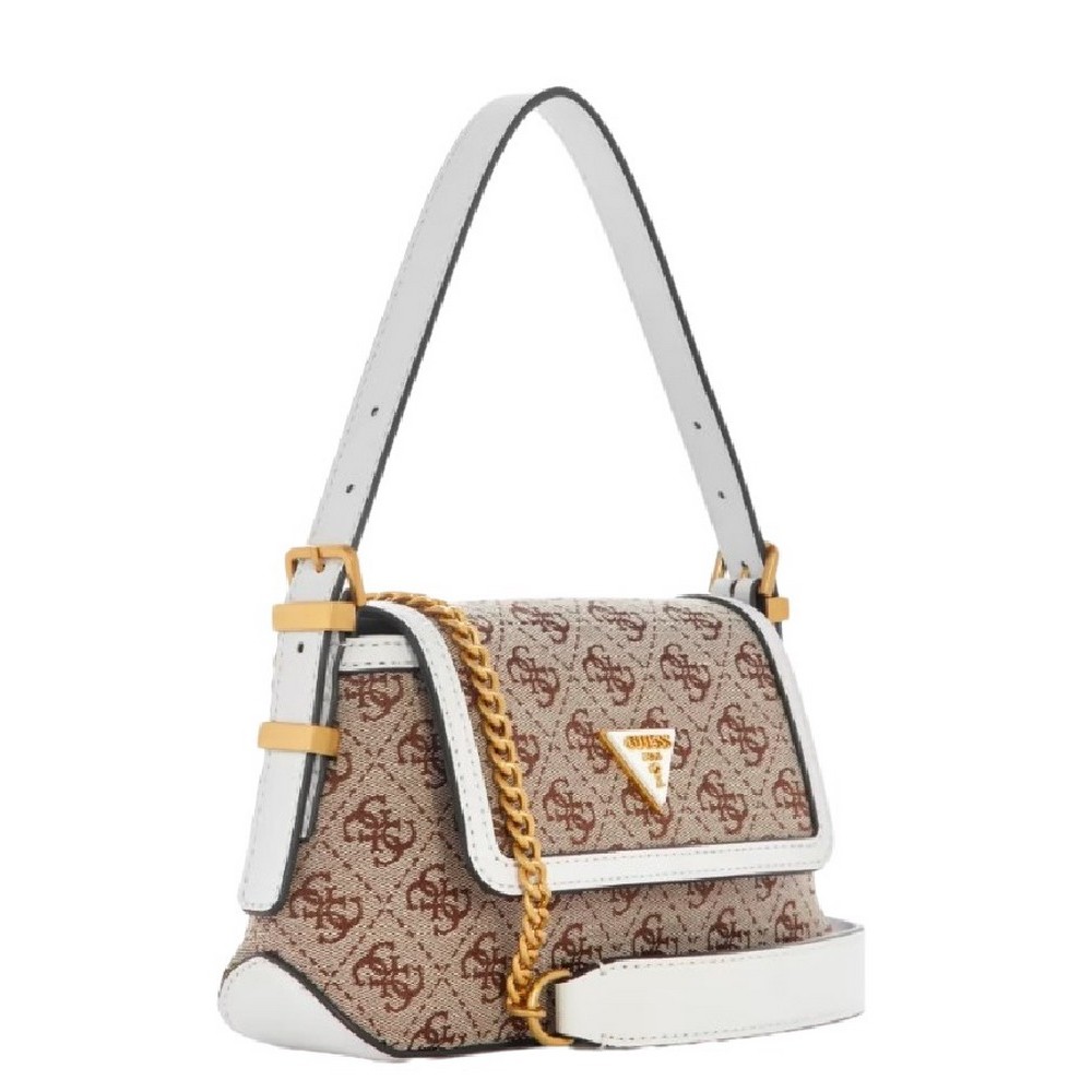 GUESS DESIDERIA MINI FLAP SHLDR BAG ΤΣΑΝΤΑ ΓΥΝΑΙΚΕΙΑ BEIGE