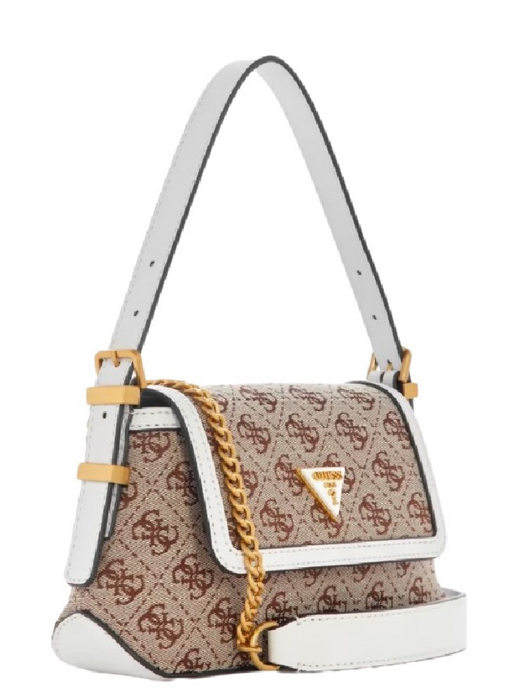GUESS DESIDERIA MINI FLAP SHLDR BAG ΤΣΑΝΤΑ ΓΥΝΑΙΚΕΙΑ BEIGE