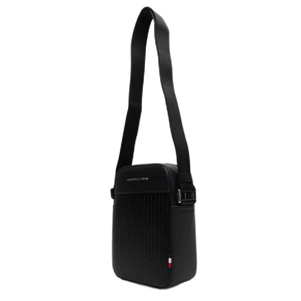 TOMMY HILFIGER WOVEN MINI REPORTER ΤΣΑΝΤΑ ΑΝΔΡΙΚΗ BLACK