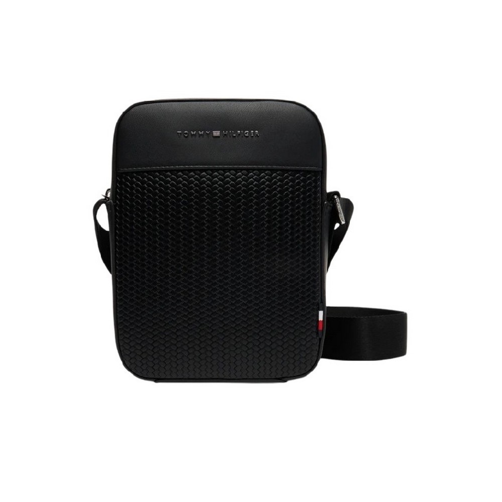 TOMMY HILFIGER WOVEN MINI REPORTER ΤΣΑΝΤΑ ΑΝΔΡΙΚΗ BLACK