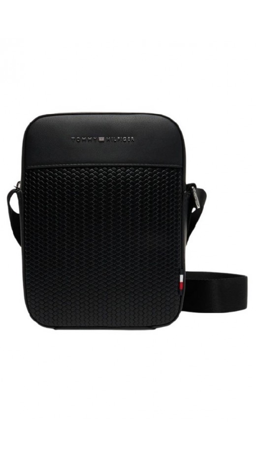 TOMMY HILFIGER WOVEN MINI REPORTER ΤΣΑΝΤΑ ΑΝΔΡΙΚΗ BLACK