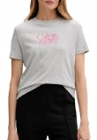 CALVIN KLEIN JEANS FITTED SCRIPT CALVIN KLEIN T-SHIRT ΜΠΛΟΥΖΑ ΓΥΝΑΙΚΕΙΑ GREY