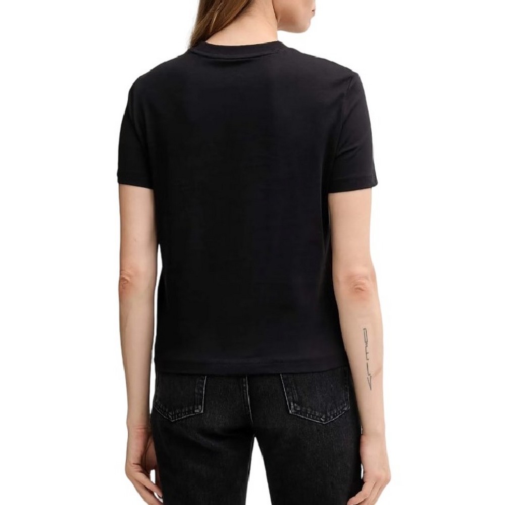 CALVIN KLEIN JEANS FITTED SCRIPT CALVIN KLEIN T-SHIRT ΜΠΛΟΥΖΑ ΓΥΝΑΙΚΕΙΑ BLACK