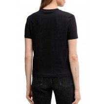 CALVIN KLEIN JEANS FITTED SCRIPT CALVIN KLEIN T-SHIRT ΜΠΛΟΥΖΑ ΓΥΝΑΙΚΕΙΑ BLACK